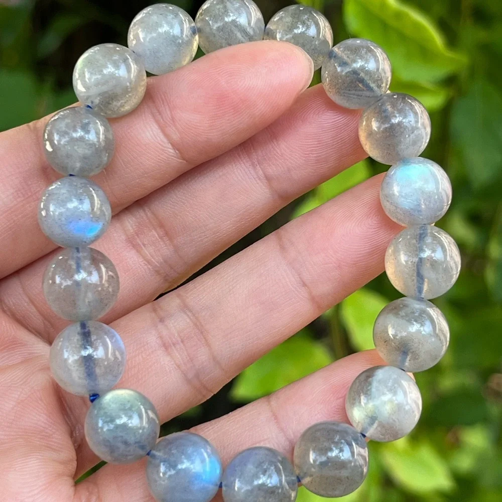 11mm stretchable high quality labradorite‎ bracelet